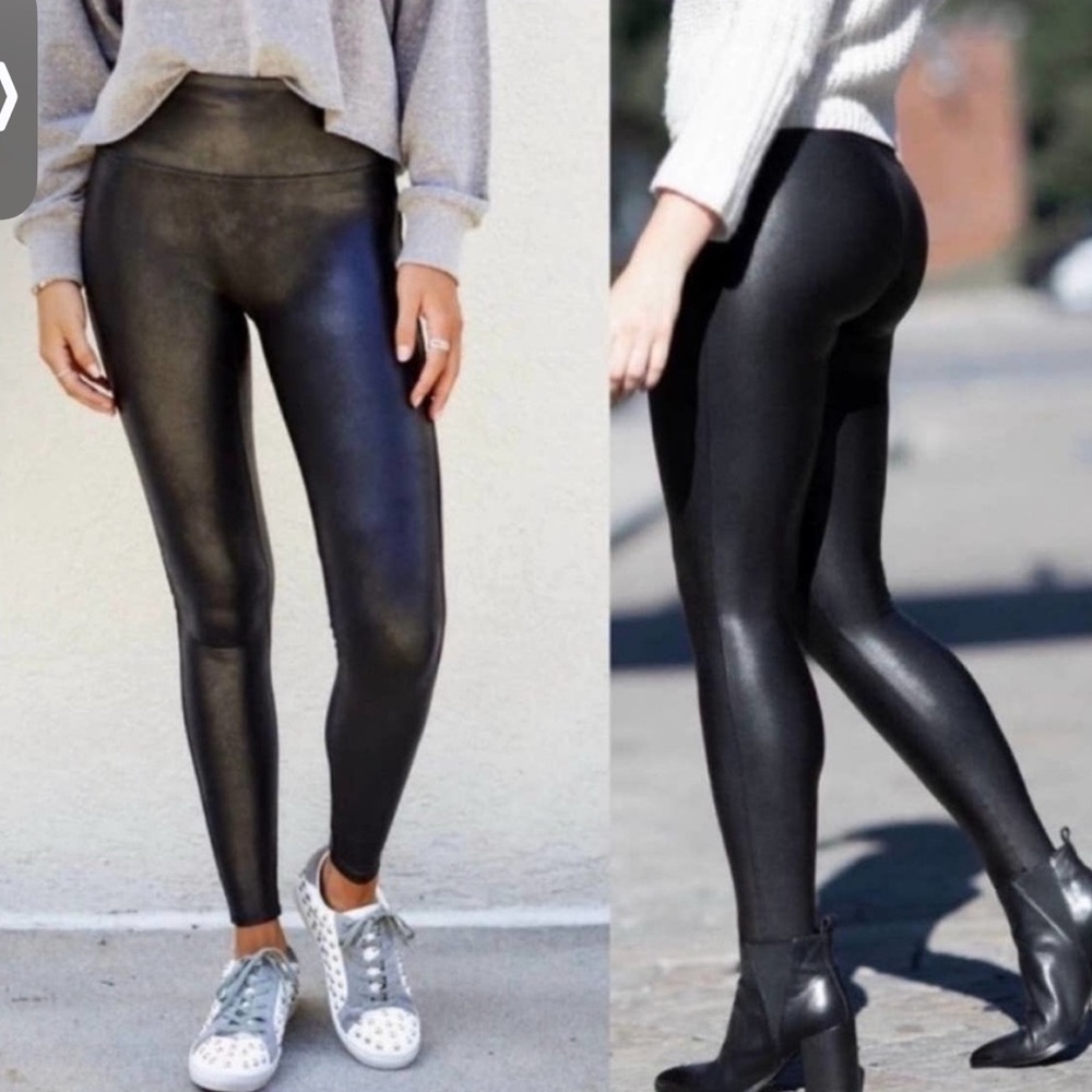 SPANX Faux Leather Leggings XS